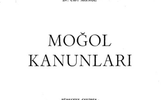 Curt Alinge - Moğol Kanunları
